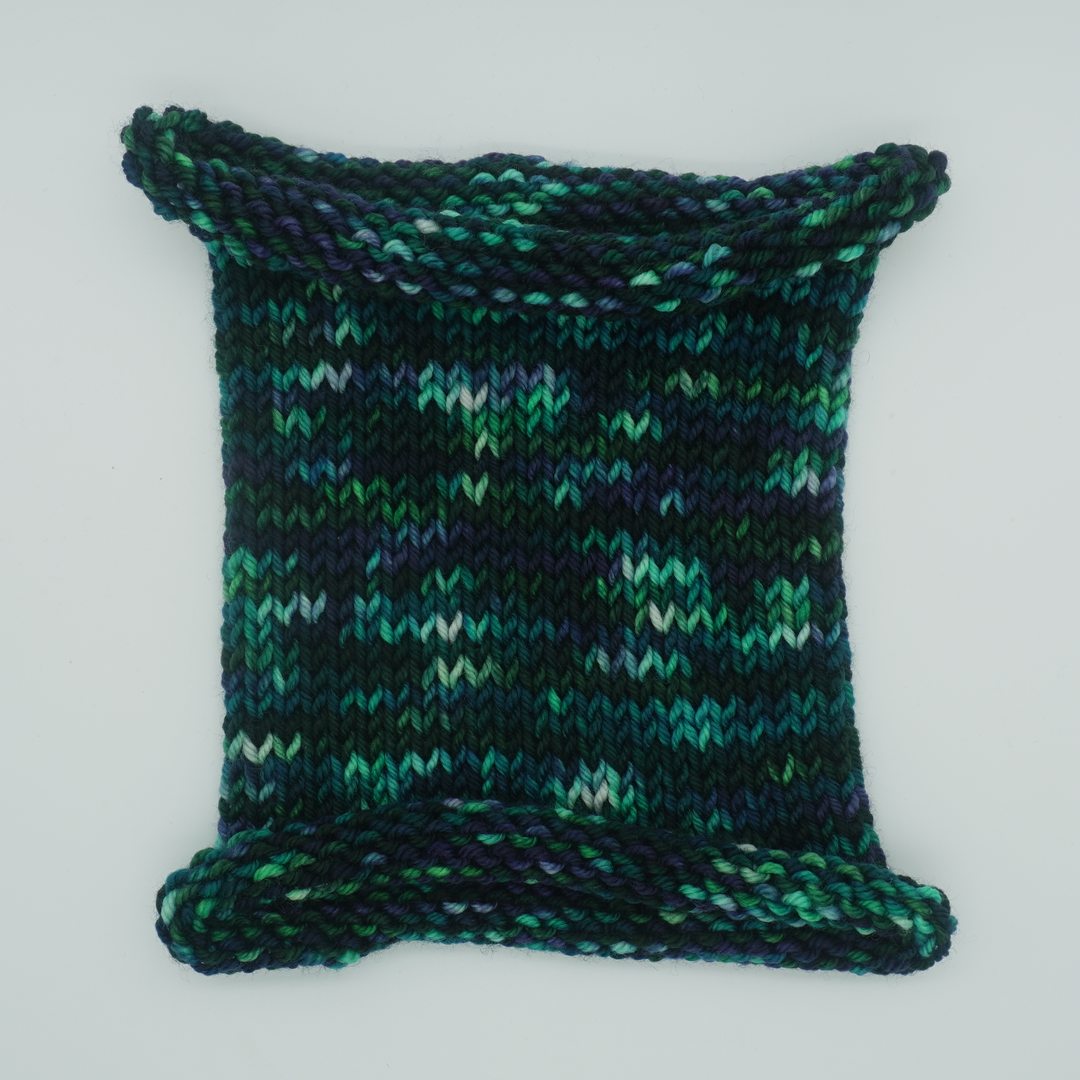 Annabel Lee: Knit swatch