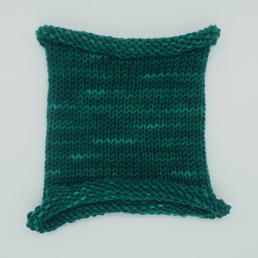 Kingdom by the Sea: Knit swatch